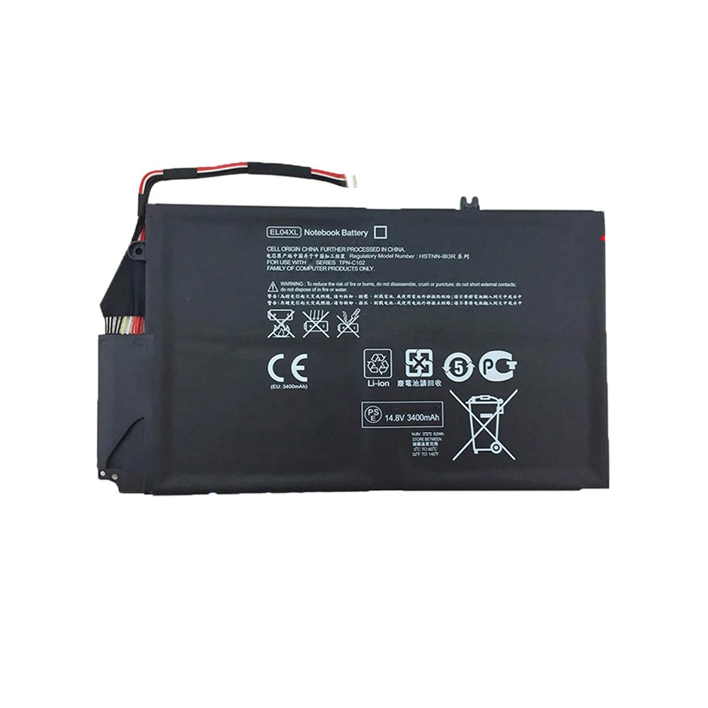 Imagem -02 - Bateria do Portátil para hp Envy Touchsmart Sleekbook Ultrabook 41195ca Série Tpn-c102 4-10tu Touchsmart 4-1115dx 4-1105dx El04xl 681949001