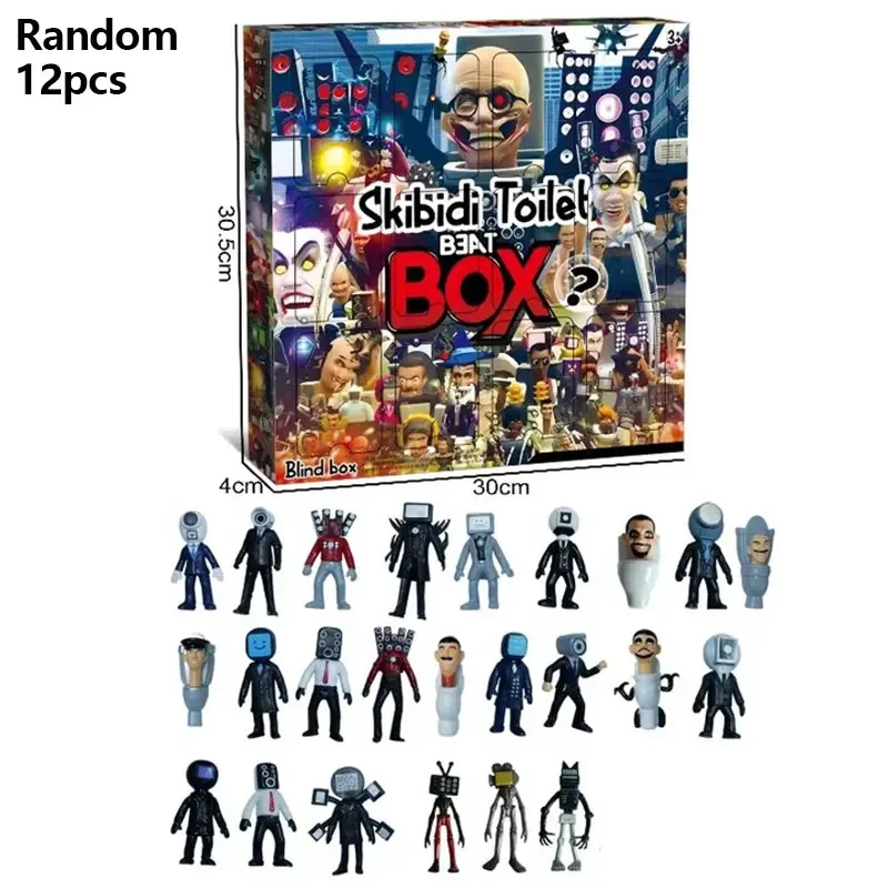 Skibidi Toilet Figure Mystery Box Blind Box Toys Gifts for Kids Fans Adults Halloween Christmas Figure Decorative Gifts