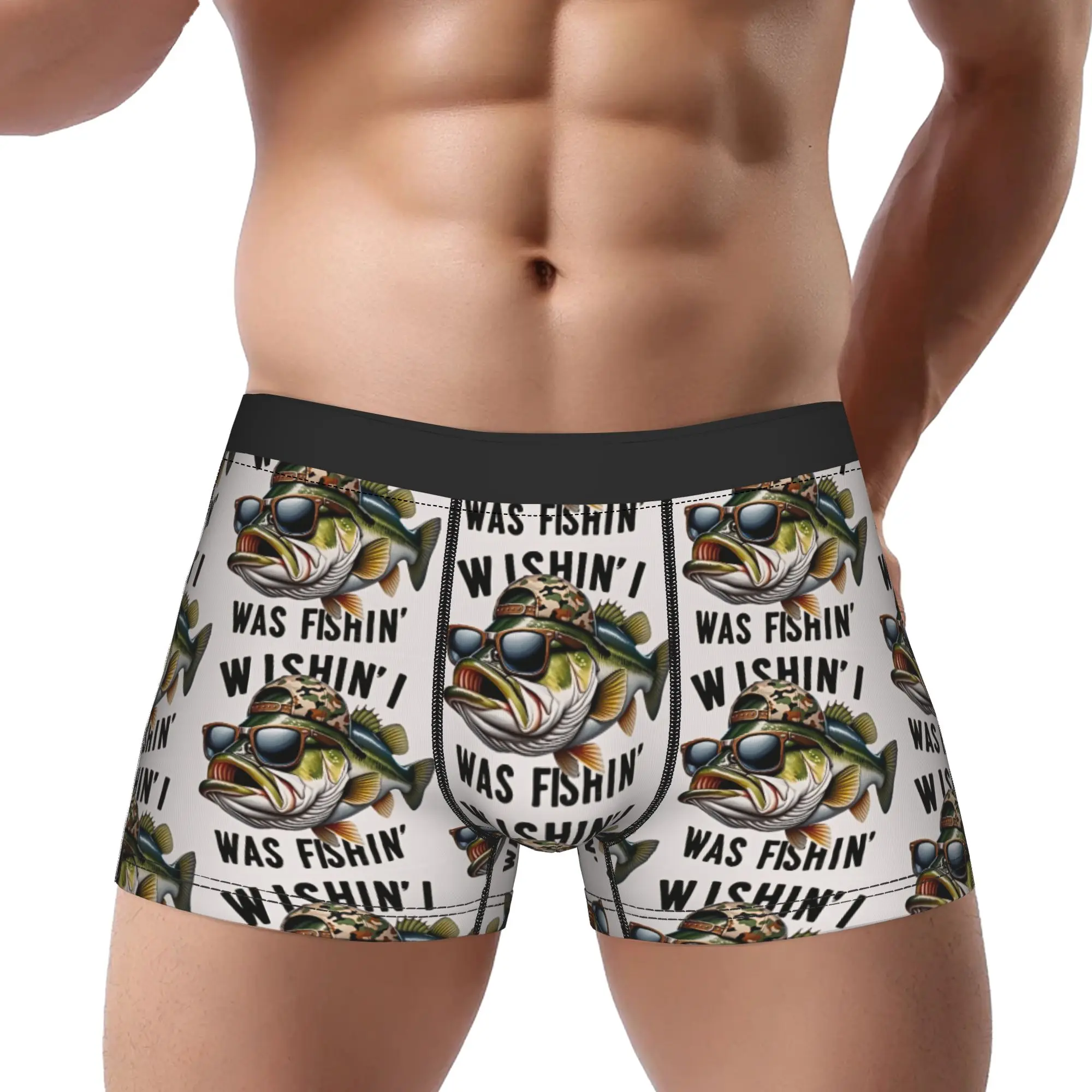 

Feeder Carp Bass Fish Fishing Underwear Man Polyester Boxer Briefs Underpants Printed