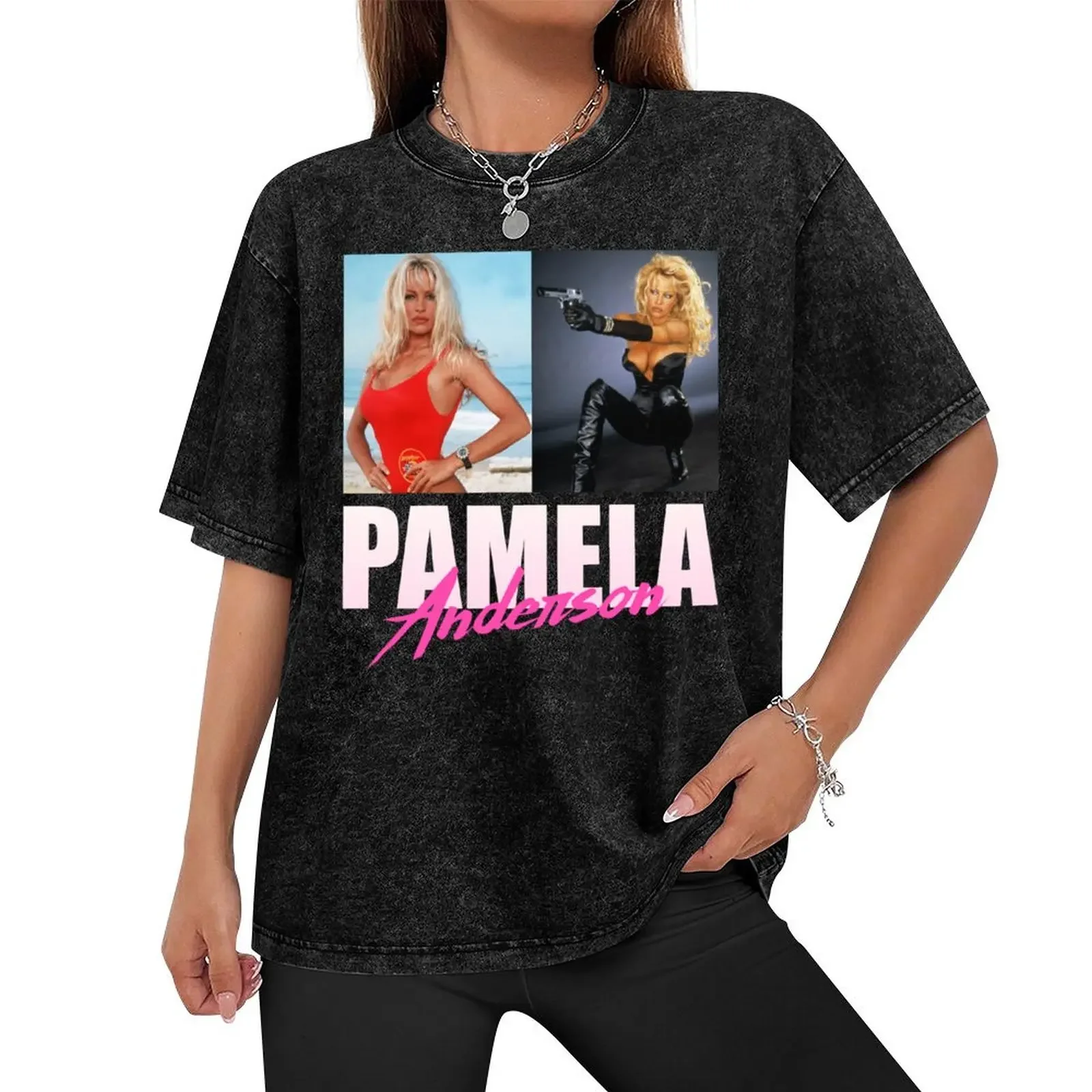 Pamela Anderson T-Shirt vintage clothes sports fans oversized t shirt korean fashion mens designer clothes