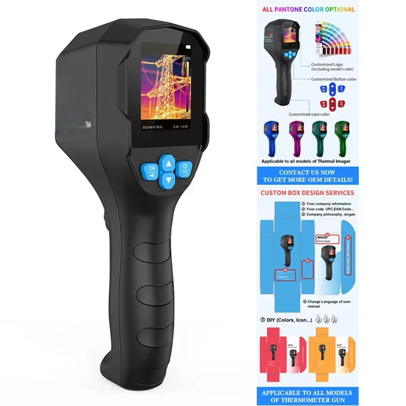 Handheld Temperature Thermal Imaging Camera -20~550C Color Display Screen Industry Temperature Tester Thermal Imager