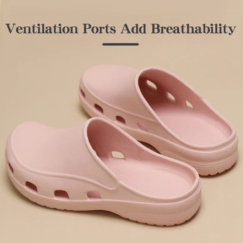 Pink EVA Scrub Nursing Clogs Unisex Anti-Slip Breathable Beauty Salons Working Shoes Medical Women Footwear X03-05 view 2