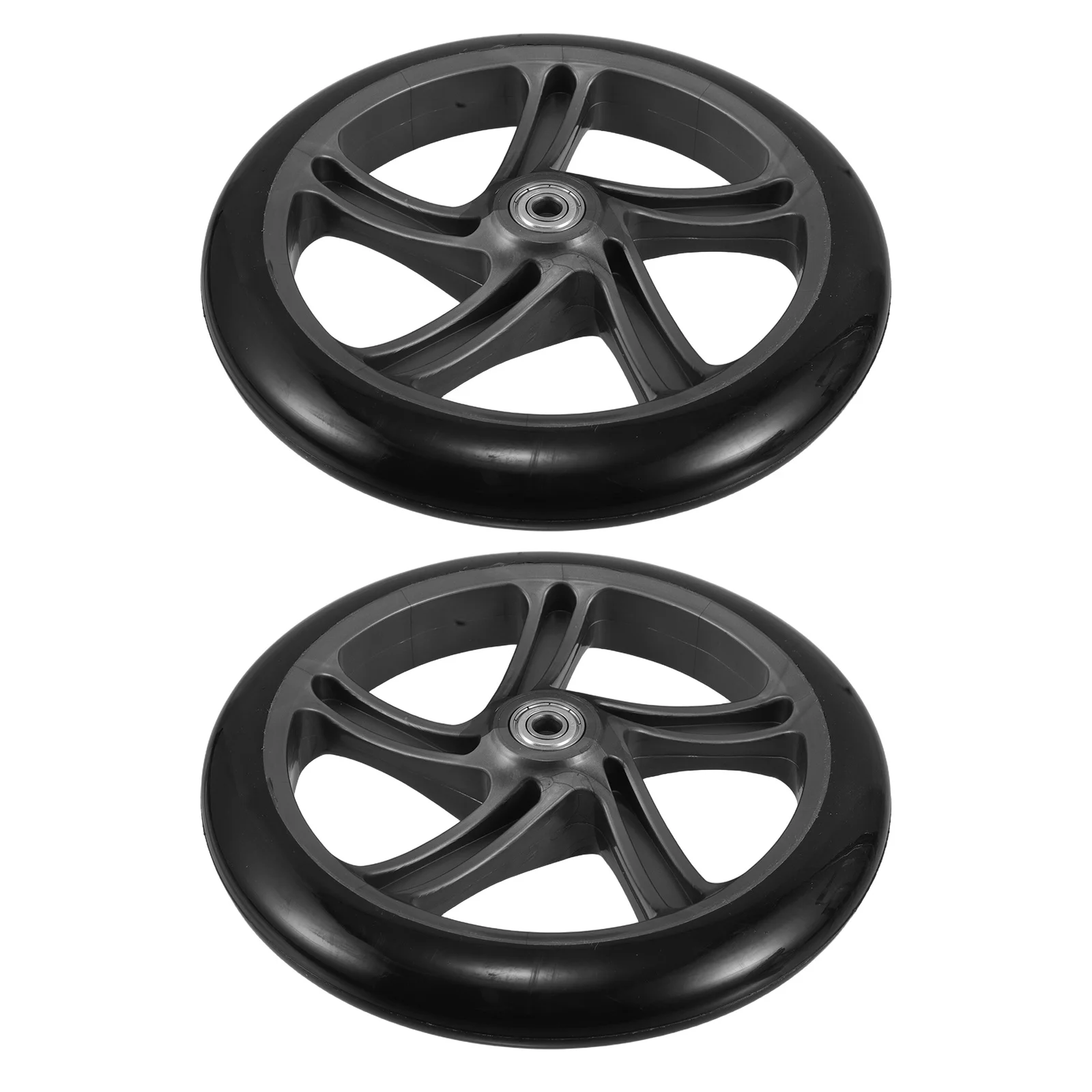 

2pcs 8Inch/200Mm Quiet Wheelchair Tires Durable Pu Anti-Slip Replacement Wheels For Manual Transport Wheelchairs Mobility