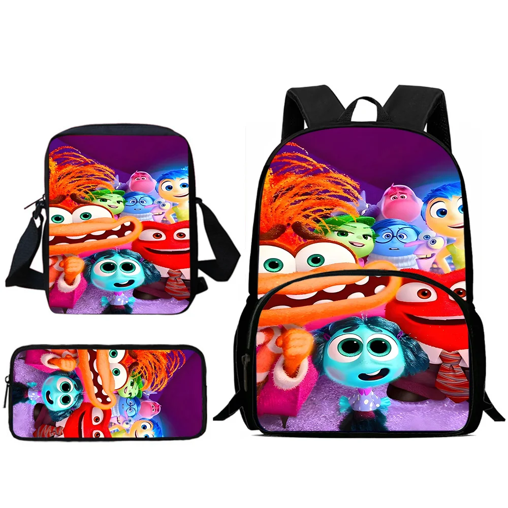 Child Cute anime Inside Out Backpacks Shoulder Bag Pencil Case Pupil Large Capacity School Bags for Boys Girls Best Gift