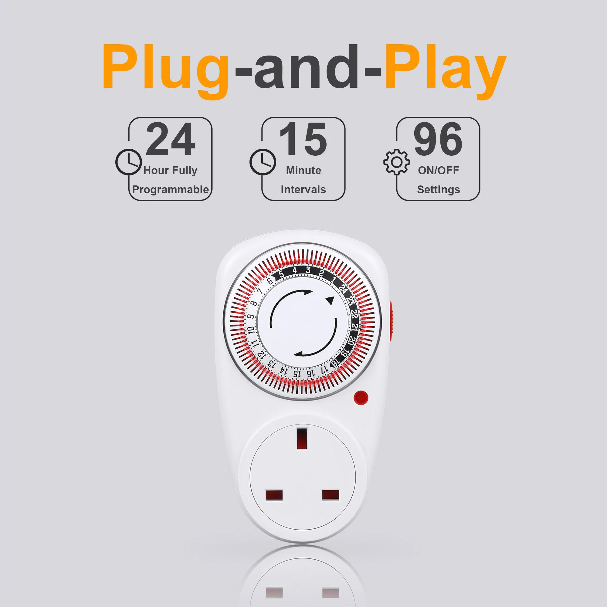 Home Security Uk - Mechaniczny wyłącznik czasowy do użytku wewnętrznego,