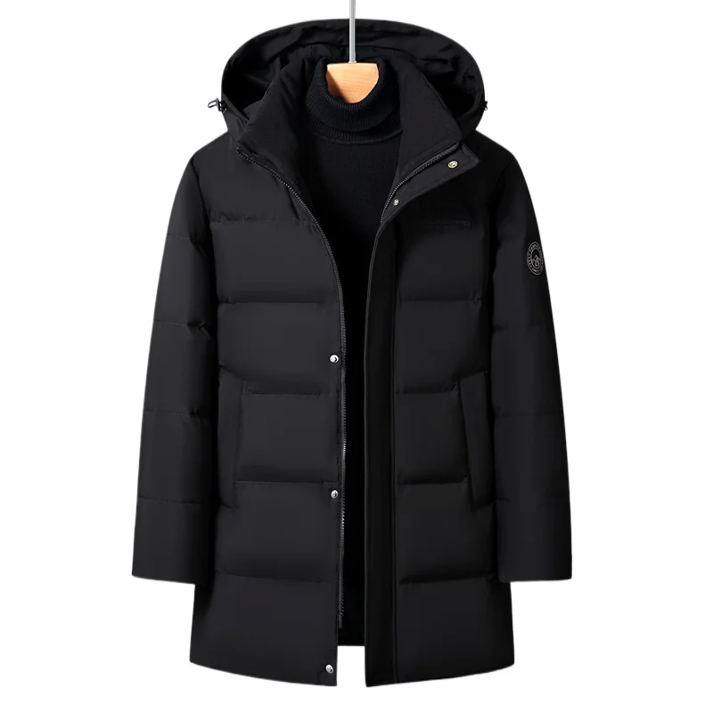 

2025 Luxury Men's Winter Padded Jackets Man Down Coats Parka White Goose Down Jacket Clothes Hooded Long Padding Puffer Jcket