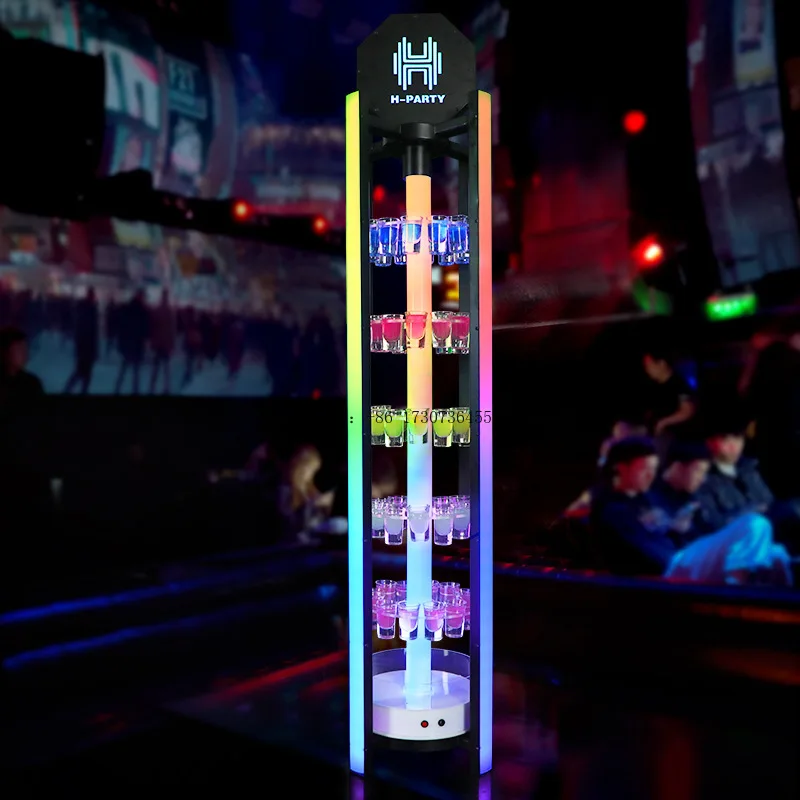 

Бар светящийся вращающийся держатель для коктейльной чашки KTV пуля чашка один держатель для чашки светодиодный красочный стойка для коктейльной башни