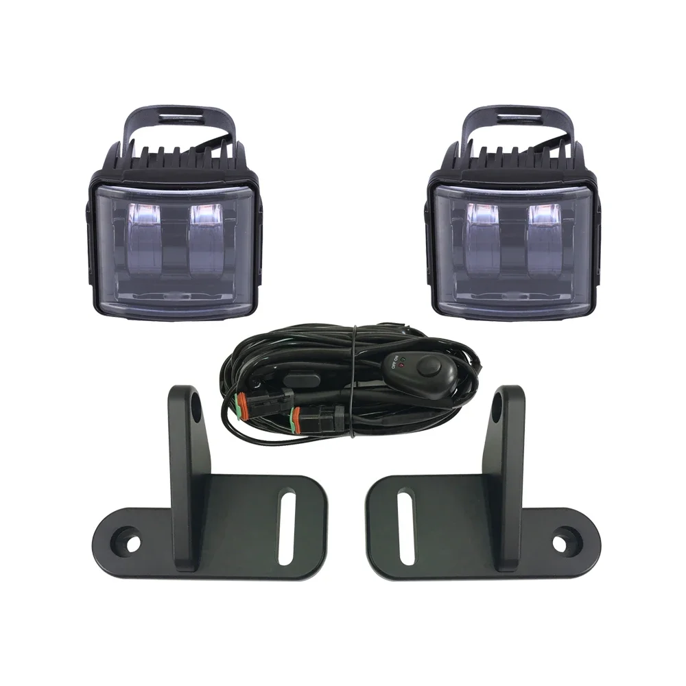 

SXMA JL1110 A-pillar Bracket+ 1 Lamp234x2 2pcs Driving Light Front A Pillar Work Light Mounting Bracket For Jeep Wrangler JL 18+