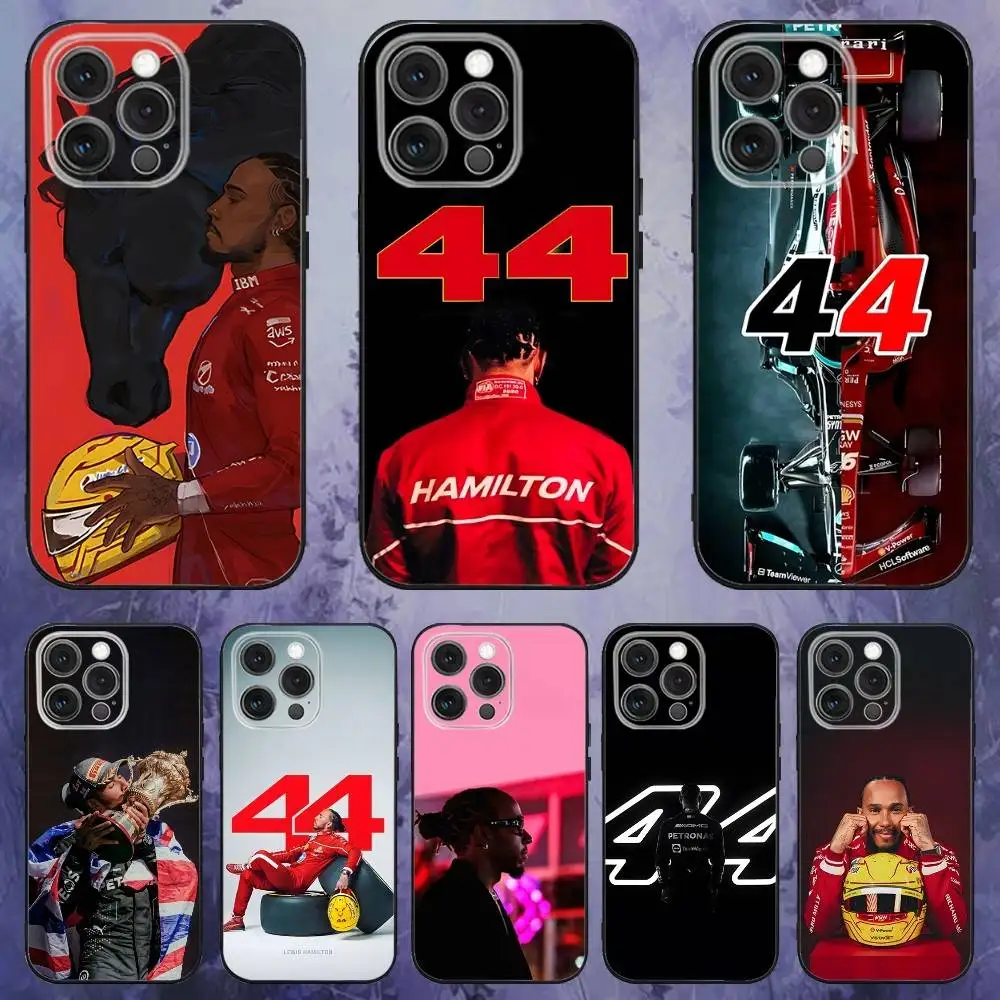 

44 L-Lewis H-Hamilton-S Phone Case For iPhone 17,16,15,14,13,12,Pro,Max,Plus,E,SE4,Air,Mini Black Soft Box