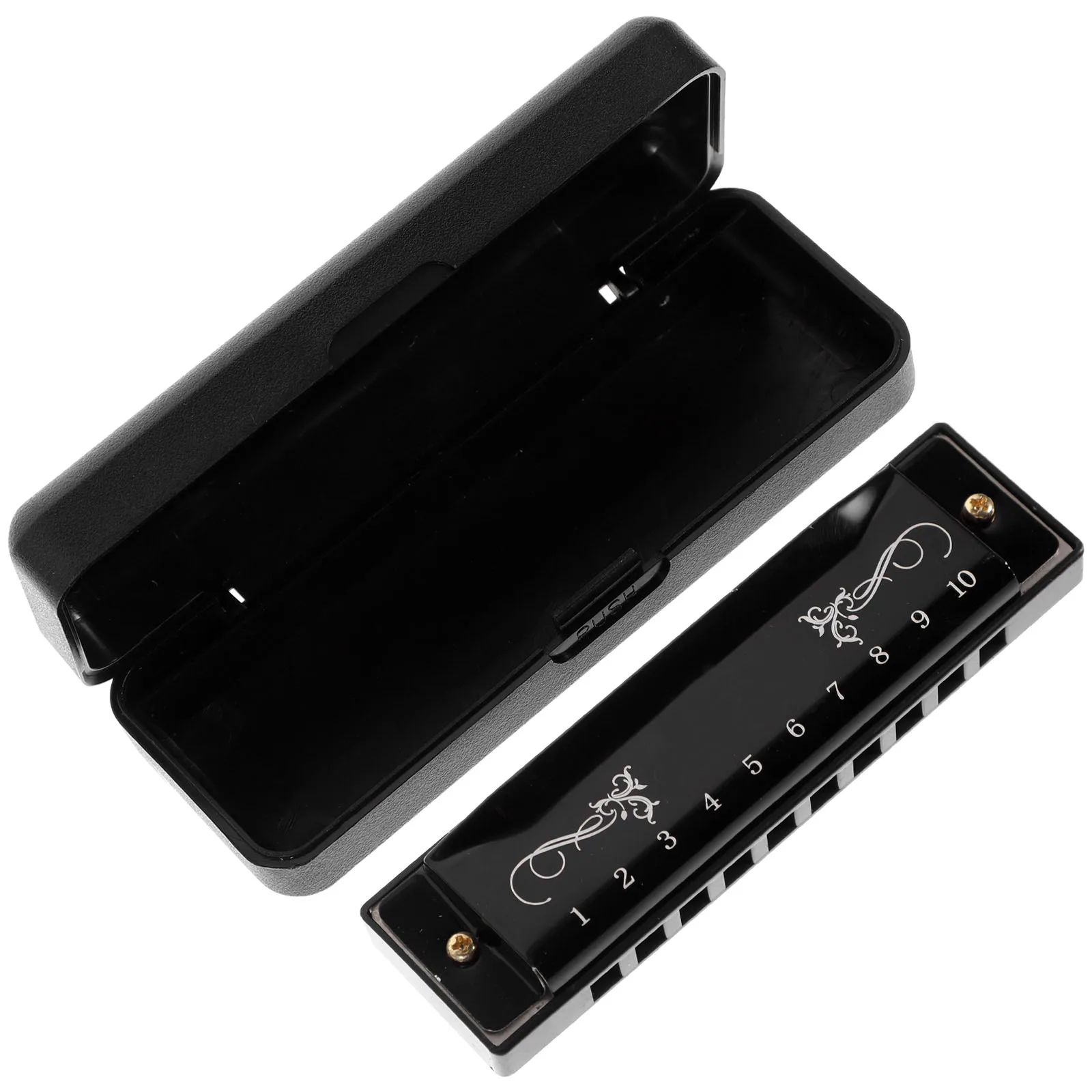 

Harmonica 10 Holes 20 Tones C Key Black Mouth Organ Kids Beginner Instrument Portable Durable Toys Musical Instruments