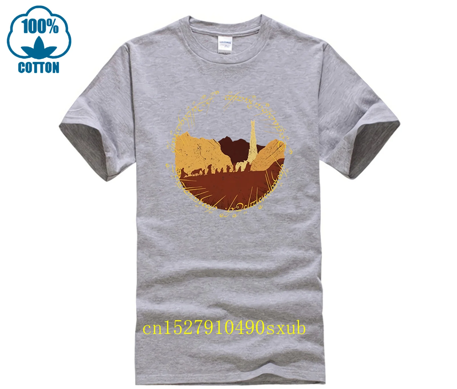 Funny t shirts RING FELLOWSHIP T-SHIRT Lord of Moria Minas the Rings Frodo Sauron Gandalf Aragon