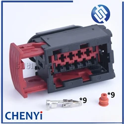 9 Pin auto waterproof connectors female Car headlight wire harness Plug 953482-1 For Peugeot 307 Citroën