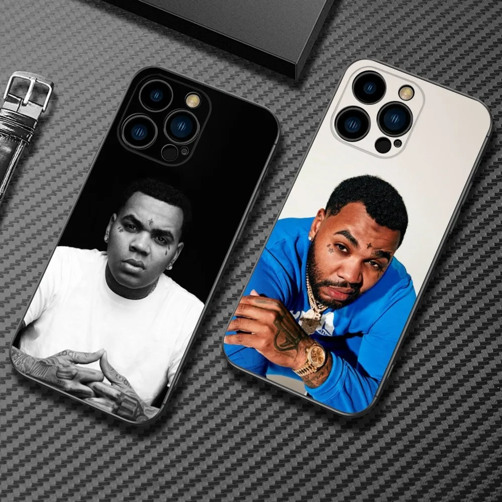 Rapper K-Kevin Gates Phone Case For iPhone15,14,13,12 Mini 11 Pro XR,X,XS,MAX 7,8 Plus Silicone Cover Soft Black