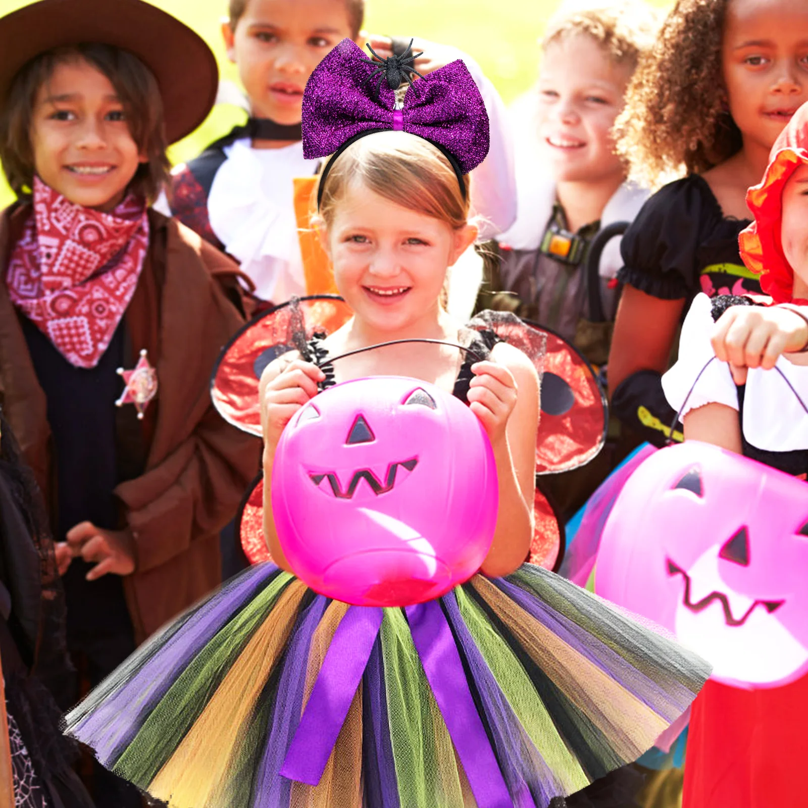 

Halloween Tutu Dress Skirt Headb Costume Props Fairy Outfit Gauze Material Durable Beautiful Party School Play Gift
