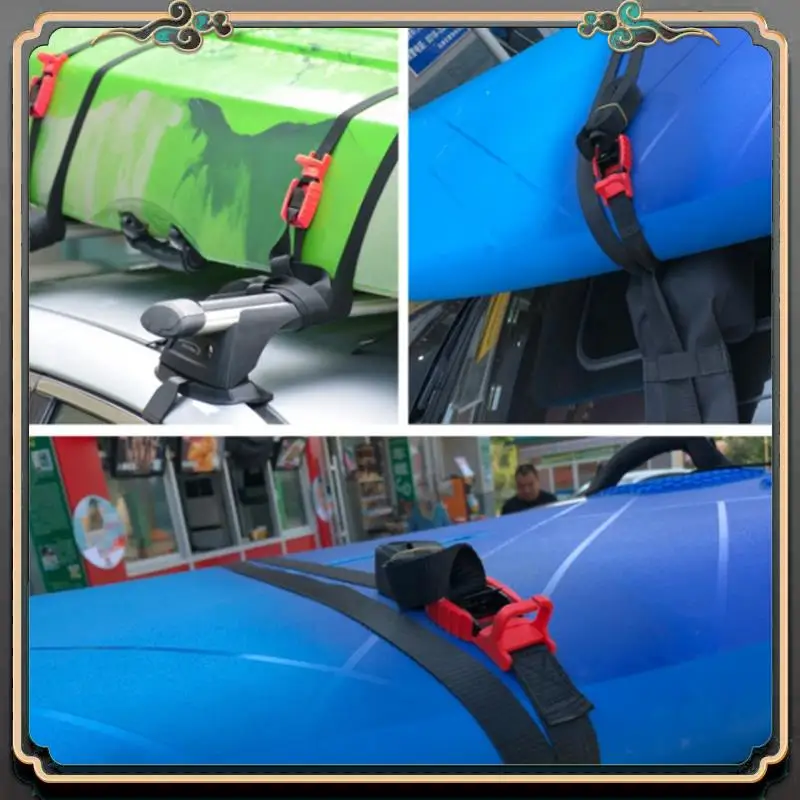 

Premium 6M Surfboard Kayak Roof Rack Tie Down Straps Universal Luggages Lash Securing Strap With Metal Cam Buckle 500KG