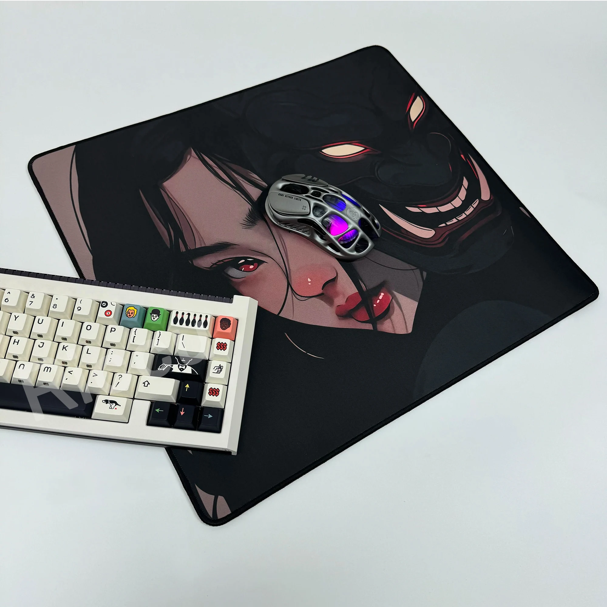Mask Girl Speed Mouse Pad 45x40CM Ultrafine Surface Gaming Mousepad Gamer E-Sports Mouse Mat Game Professional Premium Desk Mats image 5