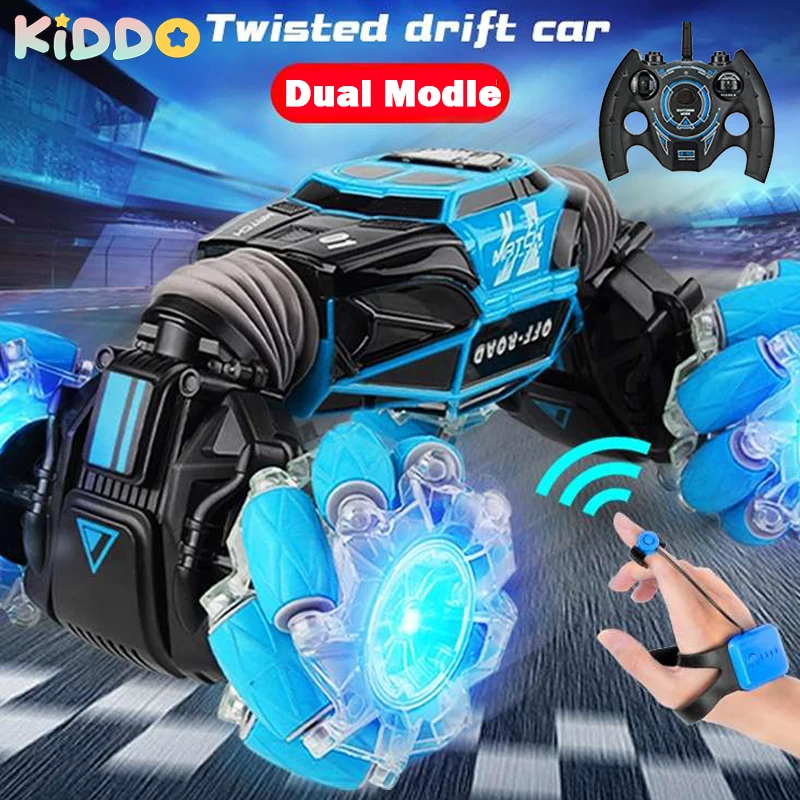 1:16 RC Car Stunt Buggy Off Road with LED Light Gesture Induction Twist Climbing Radio Controlled Car tractores a control remoto