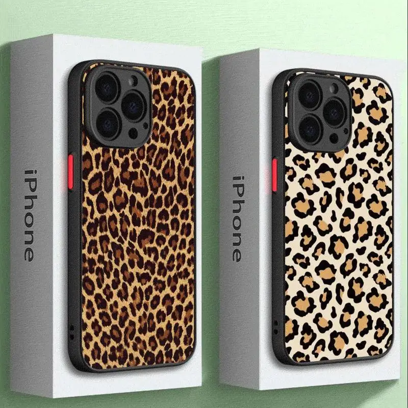 Custodia per telefono con stampa leopardata creativa Ins per iPhone 15 Pro Max 14 Plus 12 13 11 Pro Max SE 7 8 14 Pro XR XS X 15Pro 12 Mini custodie