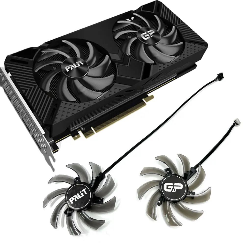 

GA91S2U FDC10H12S9-C PALIT RTX 2060 DUAL GPU Fan，For PALIT GTX 1660、1660 SUPER、1660 Ti、RTX 2060、2070 DUAL Video card cooling fan