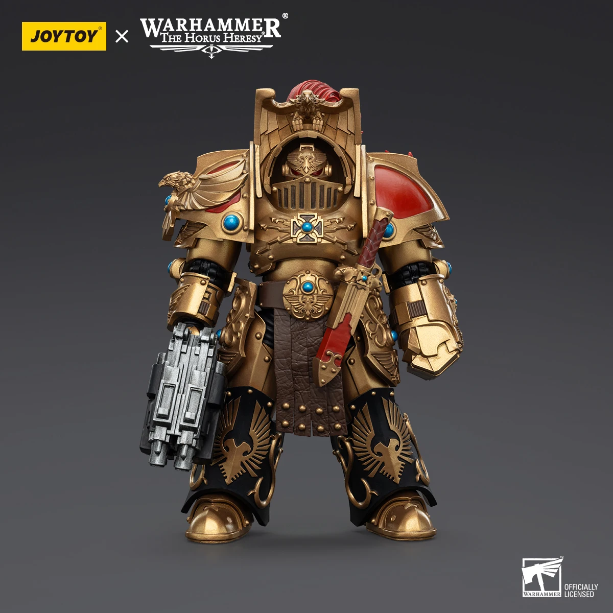 

JOYTOY Warhammer "The Horus Heresy" Legio Custodes Aquilon Terminator Squad Aquilon With Lastrum Storm Bolter Action Figures