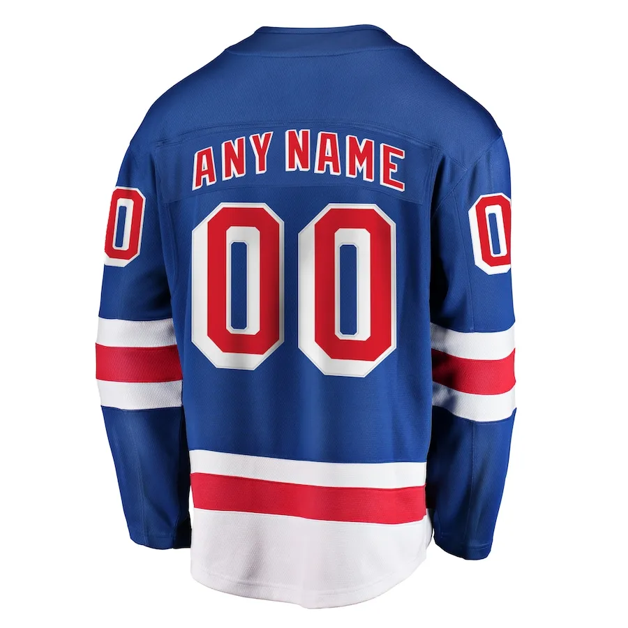 Custom Stitched New York Hockey Jersey Men Women Youth Ice Hockey Uniform