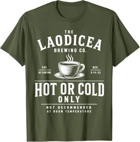 The Laodicea Brewing Co. Heiß- oder Kaltgetränk-T-Shirt mit Bibelvers-Spielerei, Y2K Lukewarm Christlicher Glaube Spruch T-Shirt, Neuheit Geschenk Mode – Detail 10