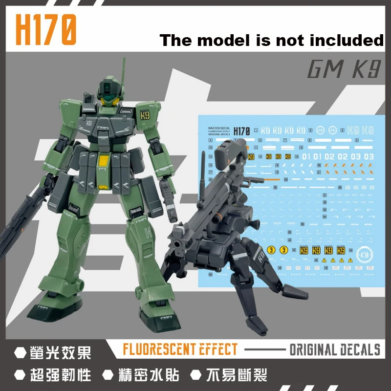 Hot New Master Waterslide Decal High Precision Fluorescent Model Accessories H170 for HGBF 1/144 GM Sniper K9 Diy Model Kit Part