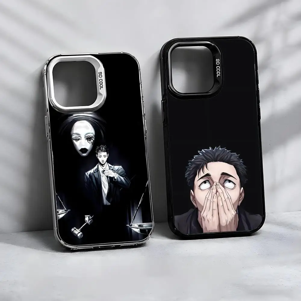 Coque de téléphone H-Higuruma Personnage Anime pour iPhone 17 16 15 14 13 Pro Max Air, Étui de luxe mat métallique effet aurore laser