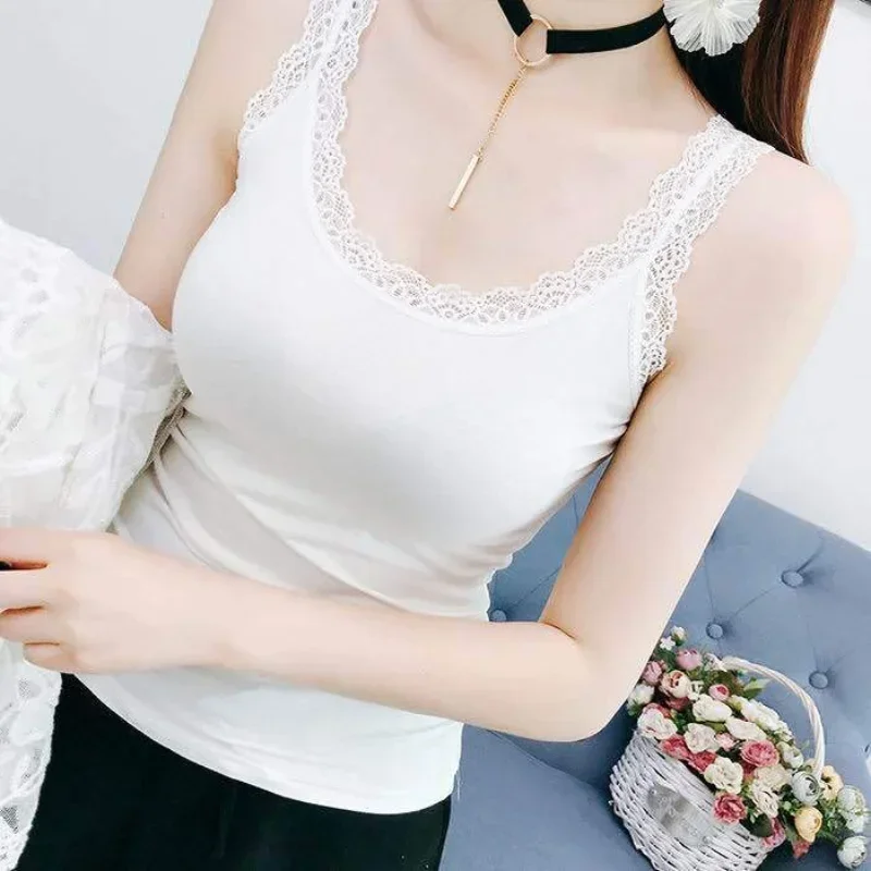 

Camisole Lingere Tank Top Lace Strap White Black Sleep Vest Bralette Crop Top Sexy Camis Slim Corset Undershirt Tanks