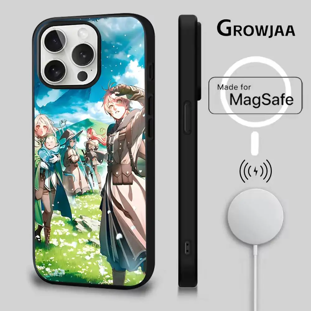 Mushoku Tensei Jobless Reincarnation Case iPhone 17,16,15,14,13,12,11,Pro,Max,Plus,Mini,SE4,E Magnetic Magsafe Wireless Charging