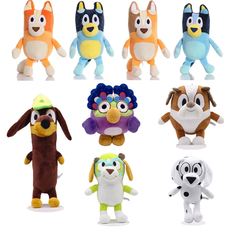 9 estilos bluey chattermax brinquedos de pelúcia anime figura mel snickers winton cão de pelúcia animais de pelúcia brinquedo para crianças presente aniversário