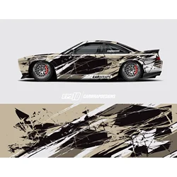 Broken Pattern Car Full Wrap Sticker Car Decal Decorative Cut Body Racing Graphic Decal Vinyl Wrap Modern Design Red Width 60cm