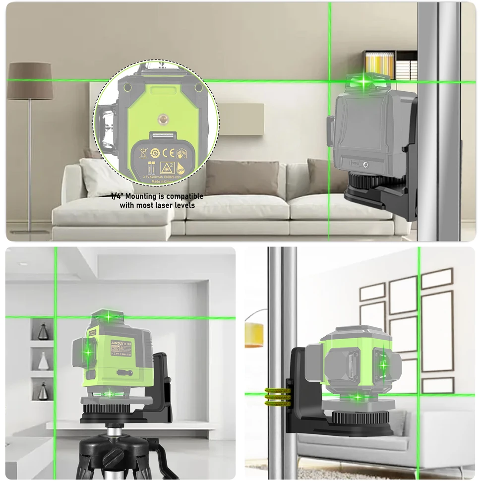 Nuovo supporto di livellamento universale super magnetico per livello laser, supporto di livellamento con staffa a L durevole e conveniente