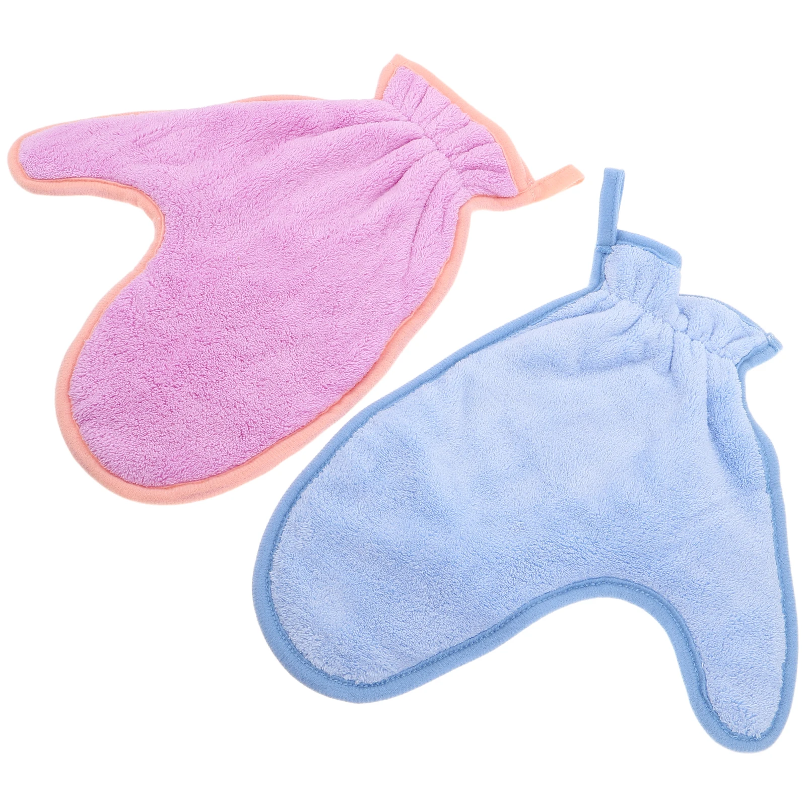 

2 Pcs Pet Water Absorbing Gloves Absorbent Dog Cat Bath Grooming Cleaning Towel Hair