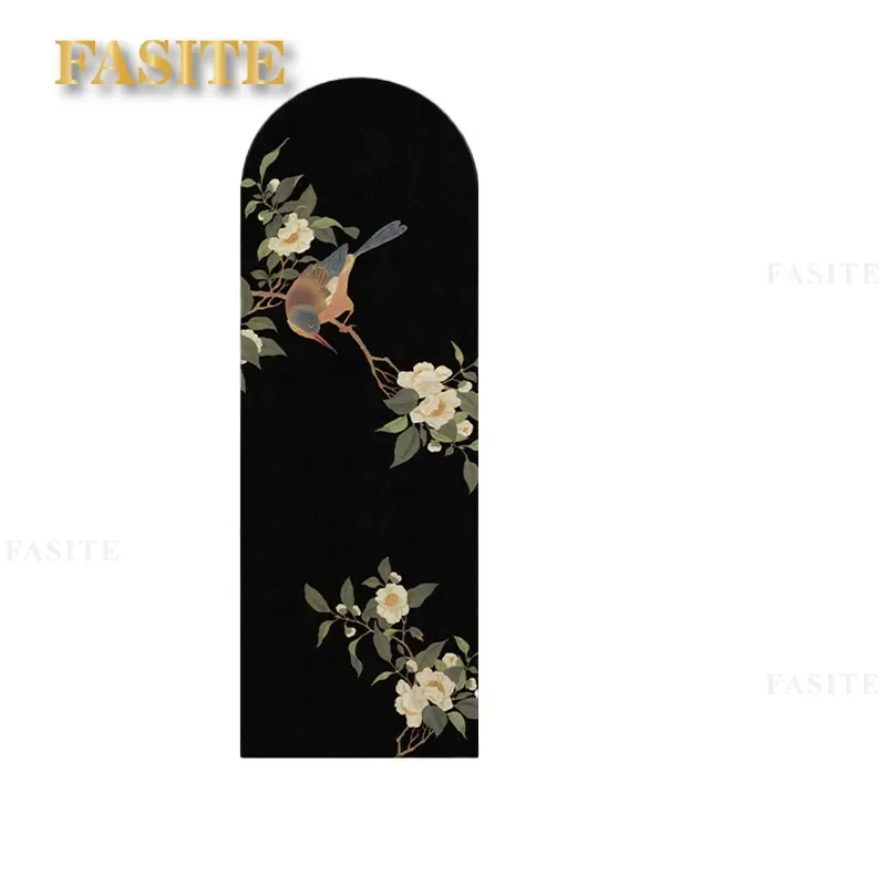 For Medieval New Chinese Style Full Length Mirror Decorative Painting Push Pull Invisible Mural Advanced Entrance Wall Art