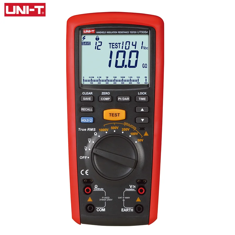 UNI-T Handheld Isolatie Weerstand Testers 1000V 20gΩ Ut505a Ut505b Digitale Milliometer Ohmmeter Auto Range
