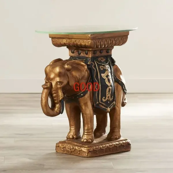 

Sculpture Glass Top Decoration Tea Table Corner Table Side Table Crafts