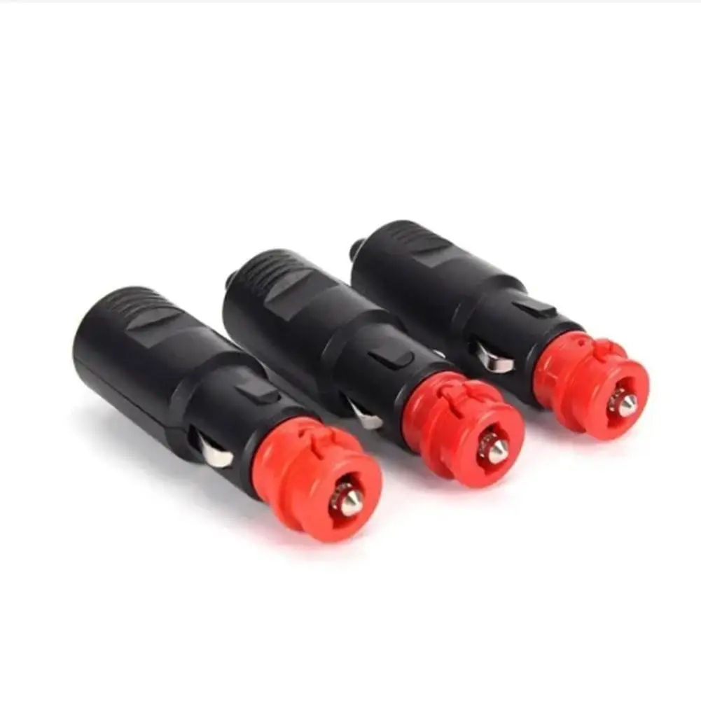 12V 24V Universal Male Car Cigarette Lighter Socket Plug Connector European Style Cigarette Lighter Plug Car Charging Accesory