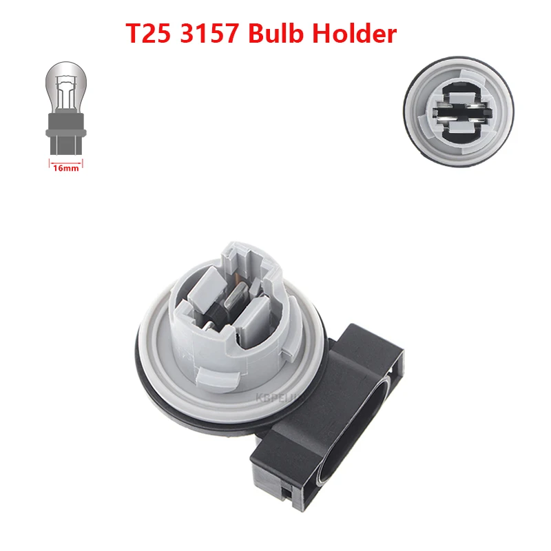 

T25 3157 Bulb Holder for Jeep Wrangler Cherokee Turn Signal Light Socket Car Lamp Base Replacement 1PC