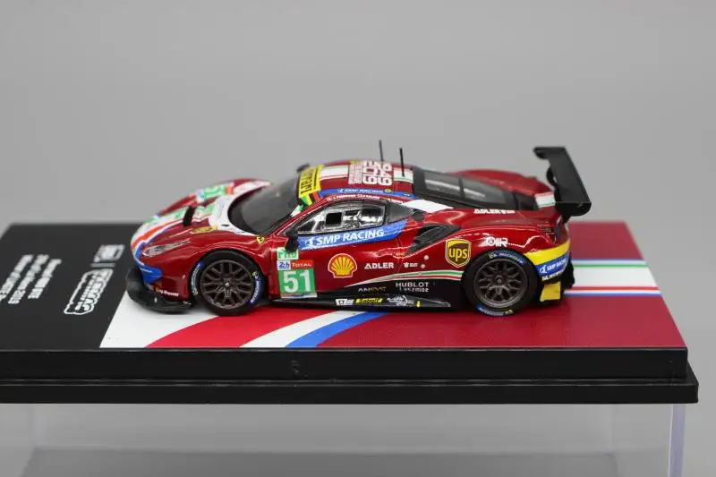 Tarmac Red 1:64 488 GTE Car Model 2019 Le Man 24h Model Toys Boys