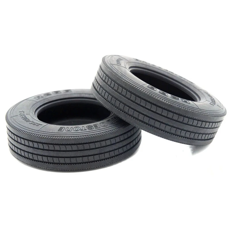 JX 1 Pair of Narrow Tire Upgrades For 1/14 Tamiya RC Truck Trailer Tipper For Scania MAN Benz Actros Volvo Car Diy Parts