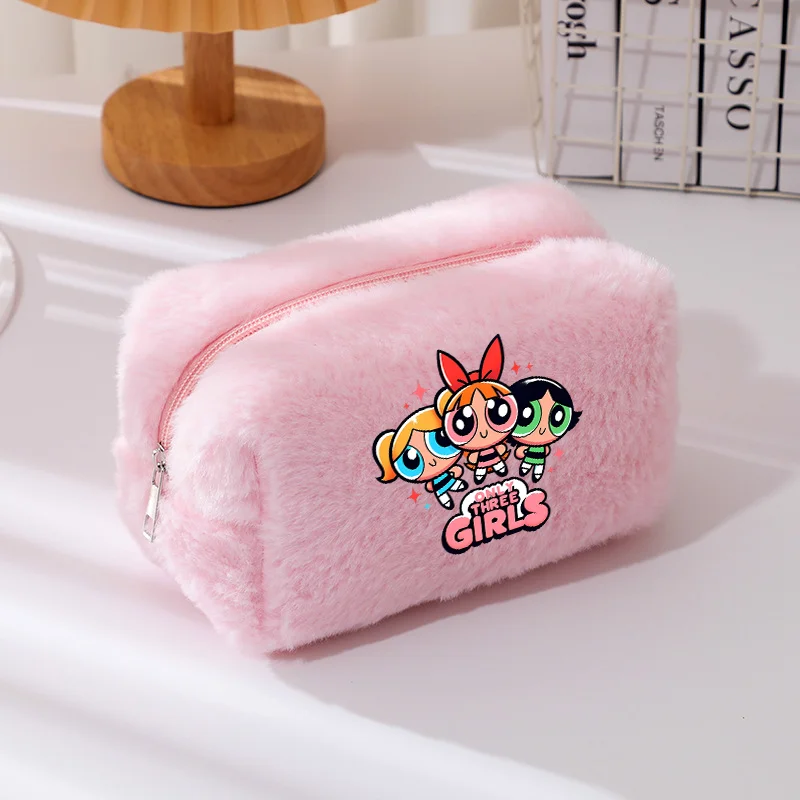 The Powerpuff Girls Makeup Bag Bubbles Cartoon Printed Cosmetic Bags Women Portable Travel Toiletry Organizer Storage Pouch Gift