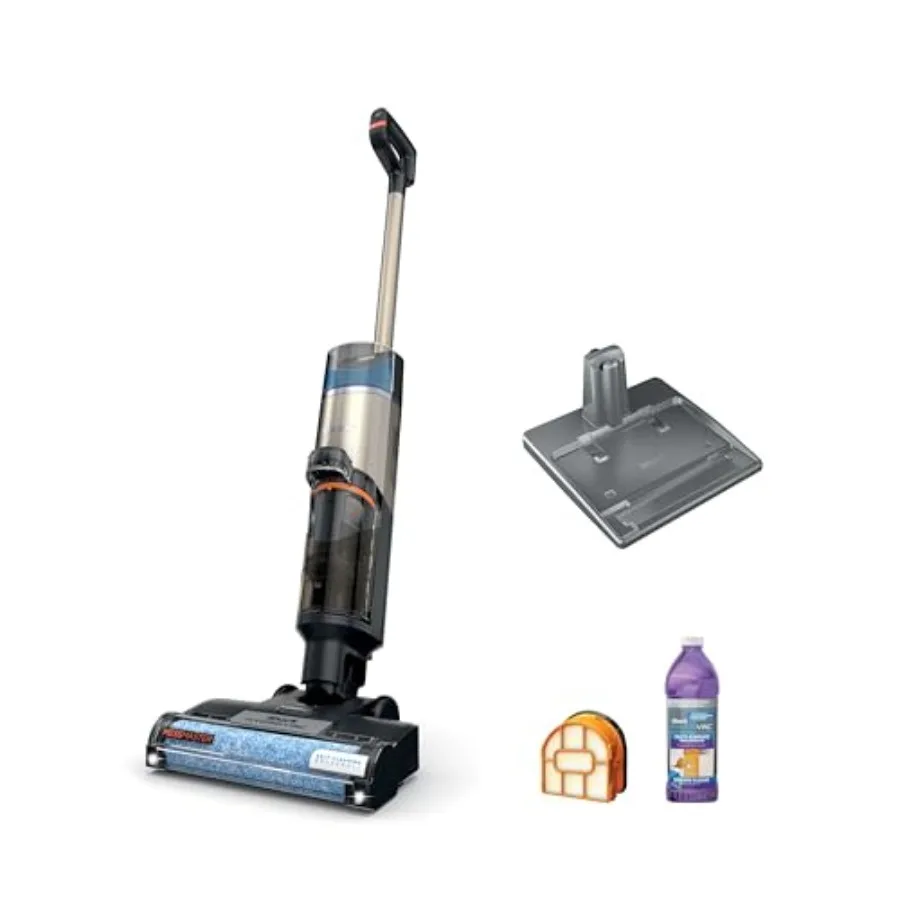 WD261 HydroVac MessMaster Heavy Duty 3-in-1 Cordless Self-Cleaning Multi-Surface Cleaner LED Headlights Lightweight Powerful Su
