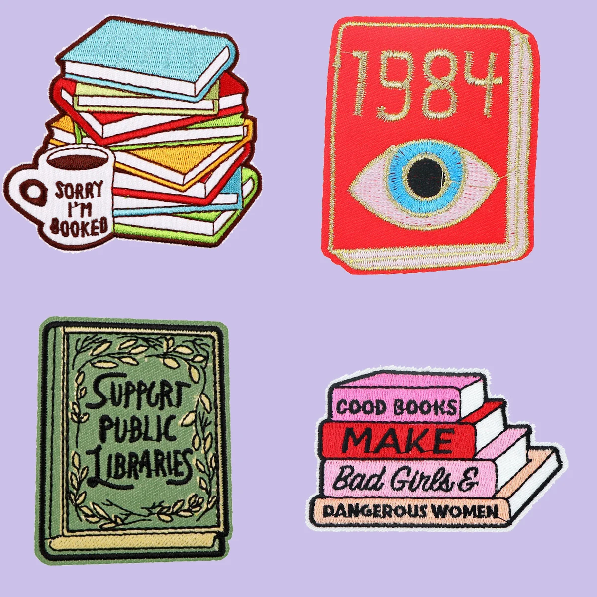 Book Quotes Embroidered Patch for Clothing Jackets Thermoadhesive Patch DIY Iron on Patch Applique Accessories Sticker