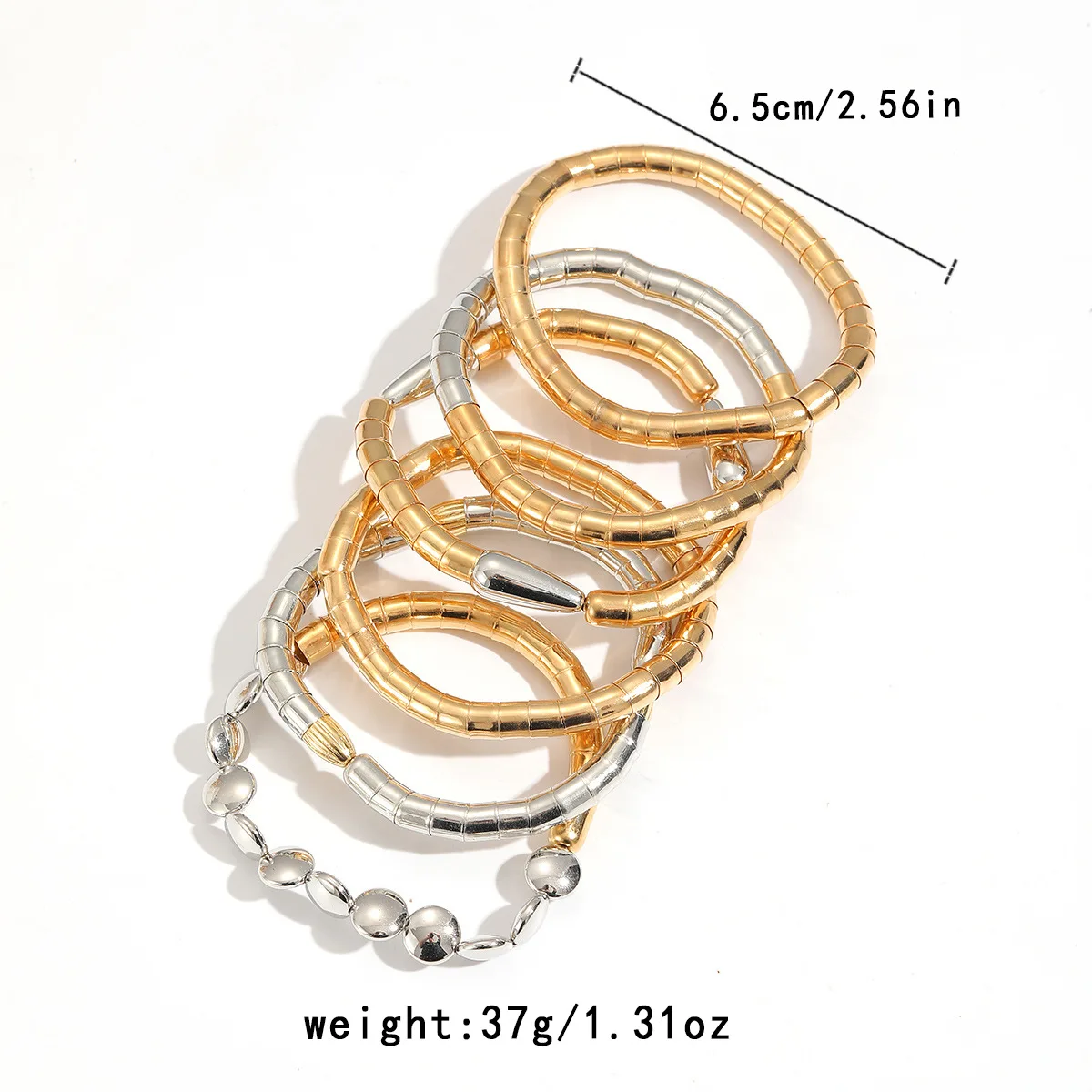 Women's Exaggerated Color Block Multi Layer Necklace Bracelet Set