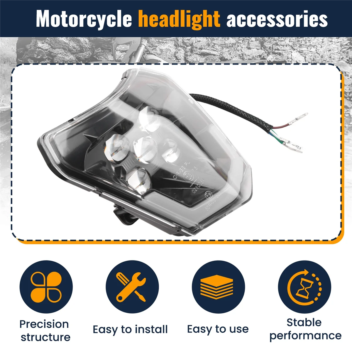 X59A_Dirt Bike LED المصباح لـ Enduro Motorcycle Pit Bike ATV TC FE TE #6