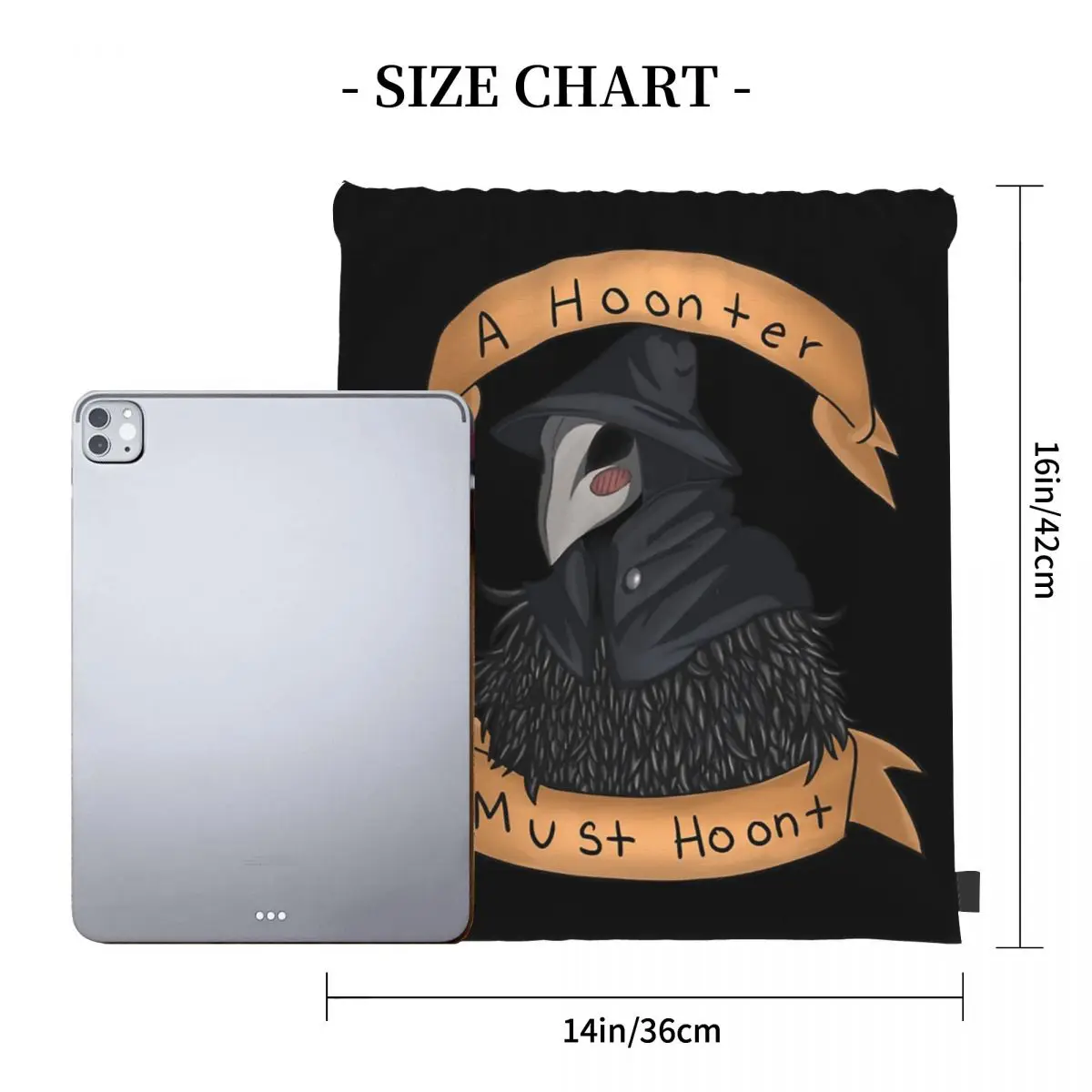 A Hoonter Must Hoont Gift Eileen The Crow Backpacks Drawstring Bags Drawstring Bundle Pocket Sports Bag Book Bags For Man Woman