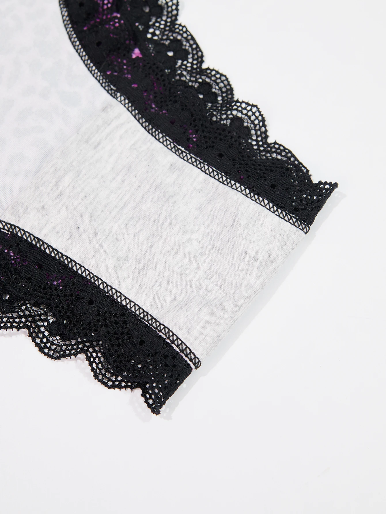 Calzoncillos triangulares de mujer de talla grande con encaje en forma de corazón y estampado de leopardo sexy de 8 piezas