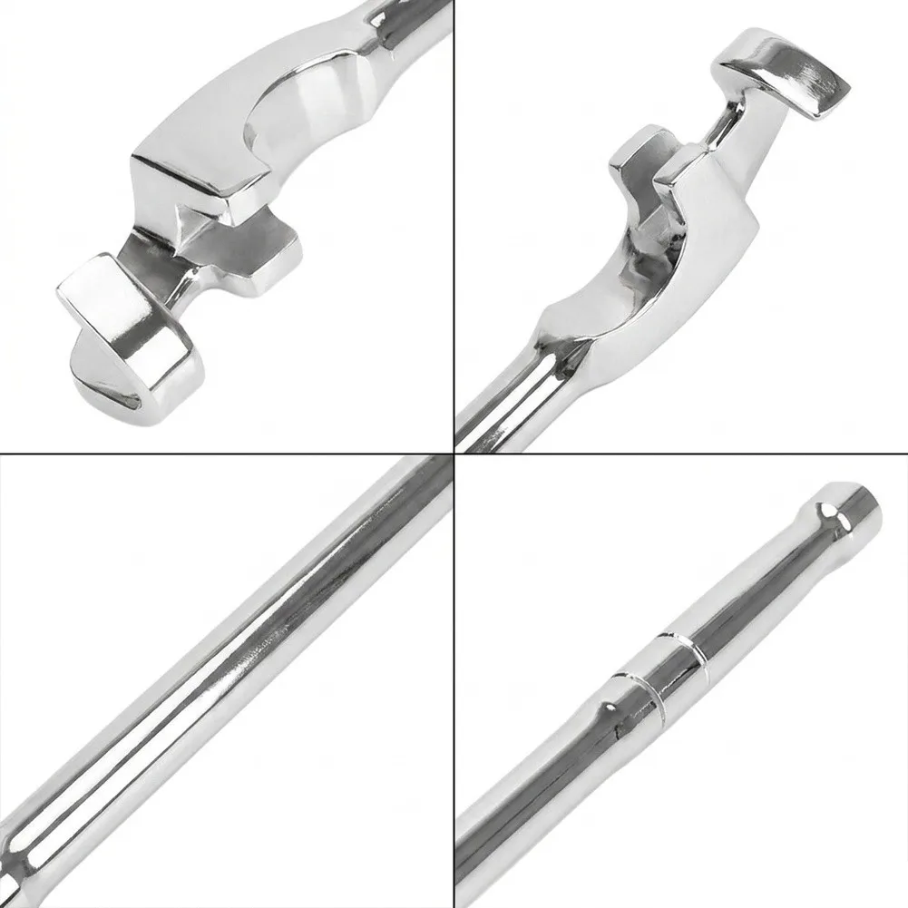 Solid Steel Hand Wrench Extender For Auto Repair, Chrome Torque Assist Bar For Loosening Stuck Fasteners