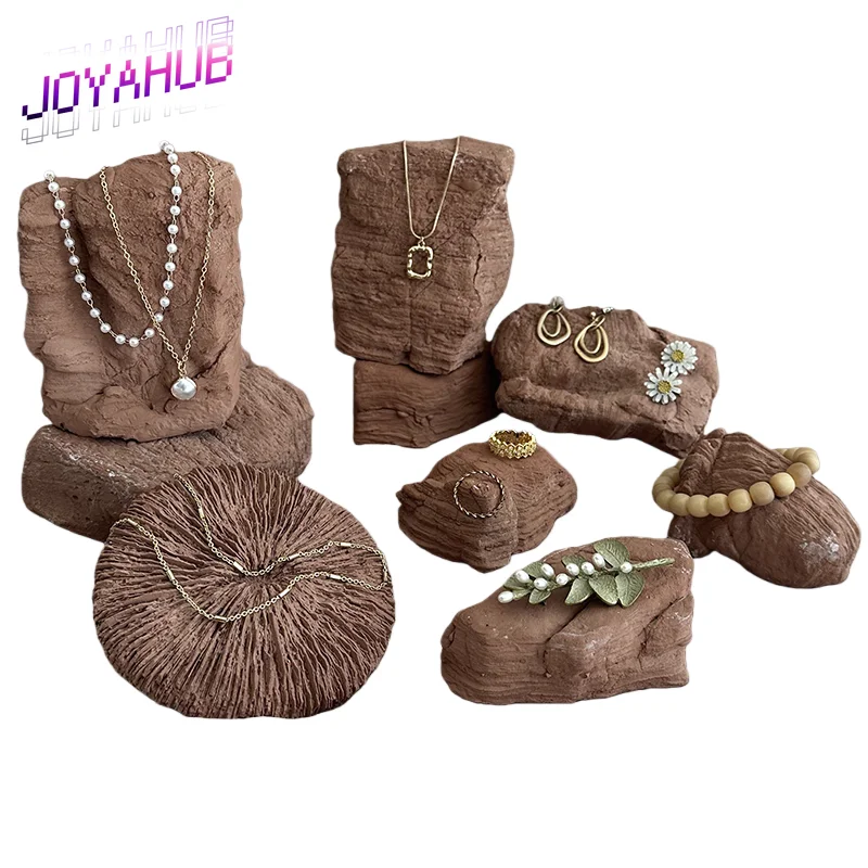 

Custom LOGO Jewelry Display Stand Creative Thousand Layer Gypsum Retro Light Luxury Premium Necklace Bracelet Photography Prop